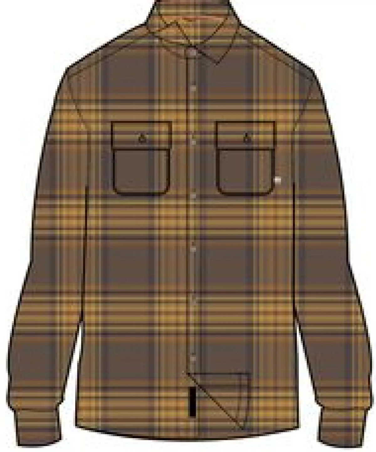 Jackets|Shirts|Passenger Barren Shirt Jacket - Brown/Mustard Check Brown/MustardCheck