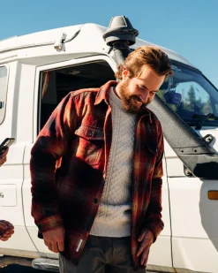 Shirts|Jackets|Passenger Barren Shirt Jacket - Wine