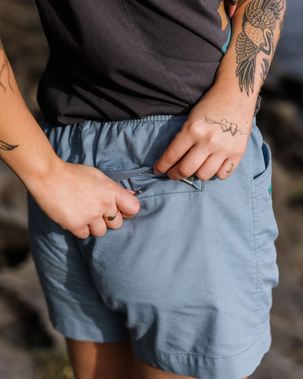 Shorts|Shorts|Passenger Basswood Organic Cotton Shorts - Faded Denim FadedDenim
