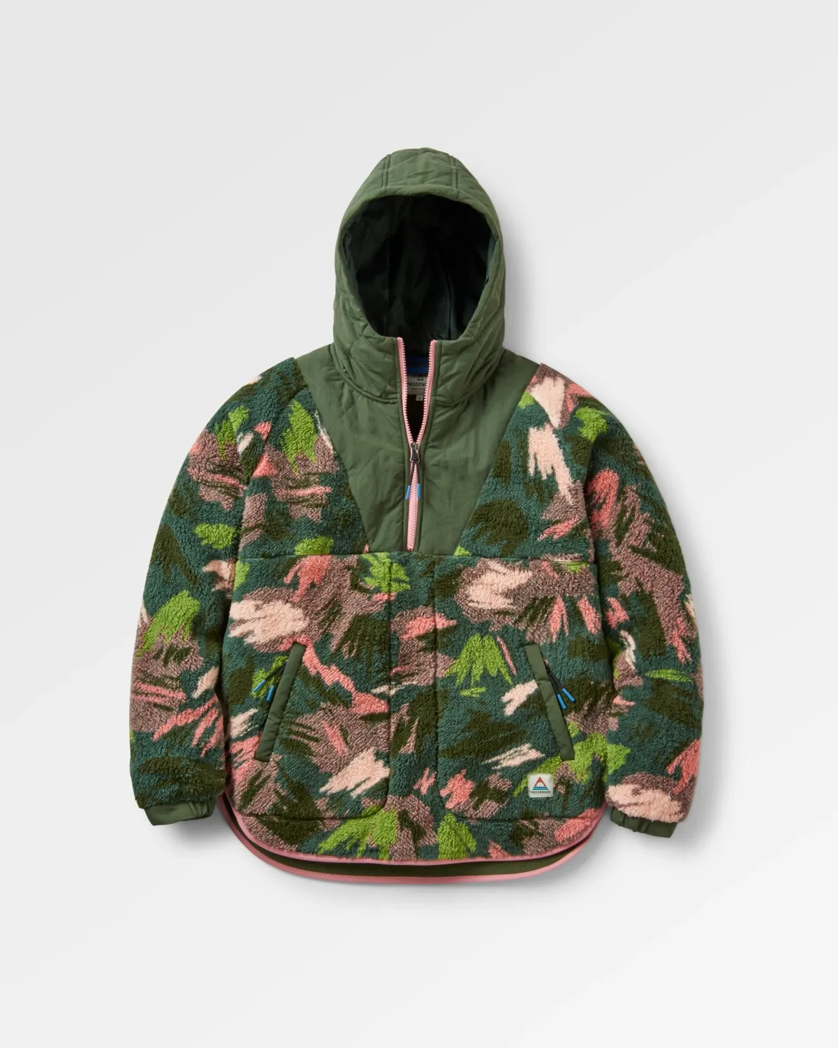 Fleece|Fleece|Passenger Beaumont Recycled Sherpa Hooded Fleece - Abstract Mountain Fir Tree AbstractMountainFirTree