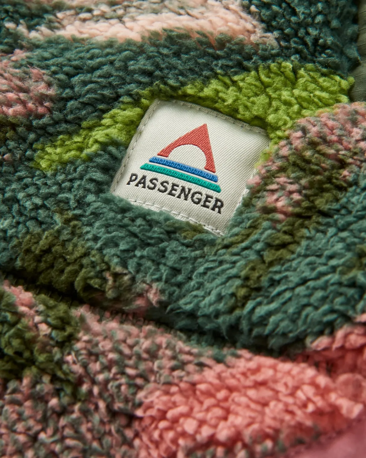 Fleece|Fleece|Passenger Beaumont Recycled Sherpa Hooded Fleece - Abstract Mountain Fir Tree AbstractMountainFirTree