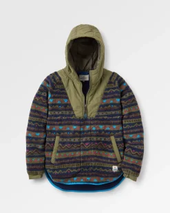 Fleece|Fleece|Passenger Beaumont Recycled Sherpa Hooded Fleece - Mountain Geo Multi MountainGeoMulti