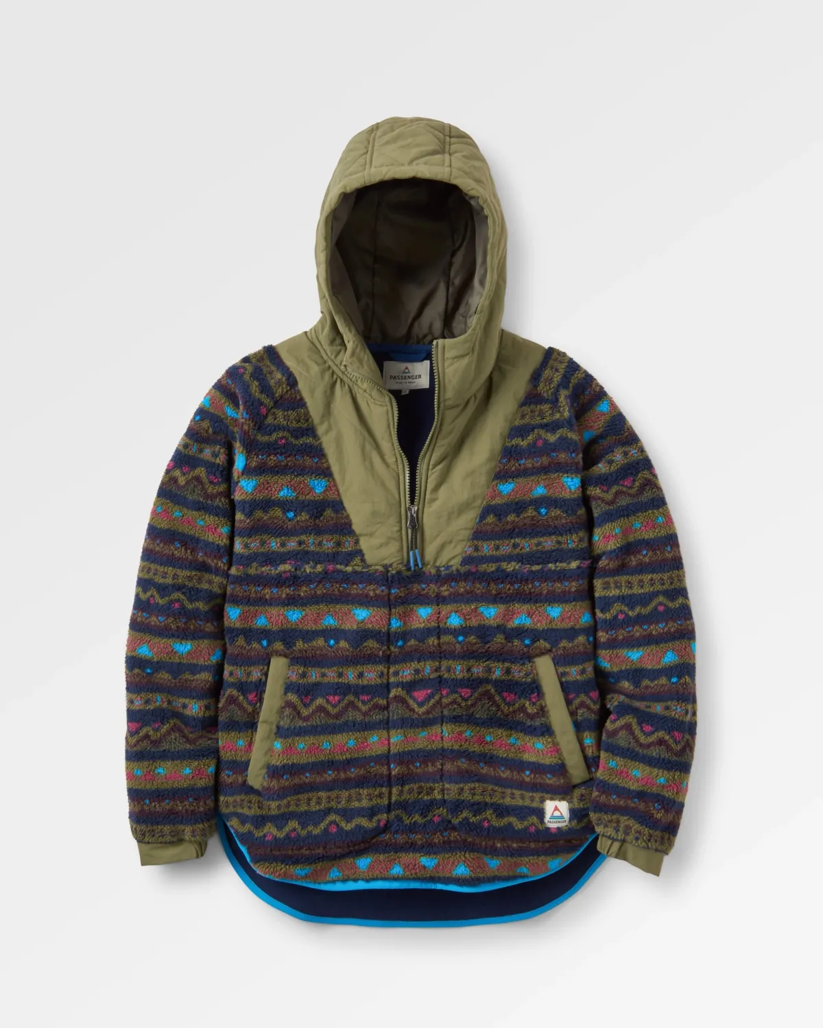 Fleece|Fleece|Passenger Beaumont Recycled Sherpa Hooded Fleece - Mountain Geo Multi MountainGeoMulti