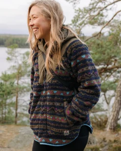 Fleece|Fleece|Passenger Beaumont Recycled Sherpa Hooded Fleece - Mountain Geo Multi MountainGeoMulti