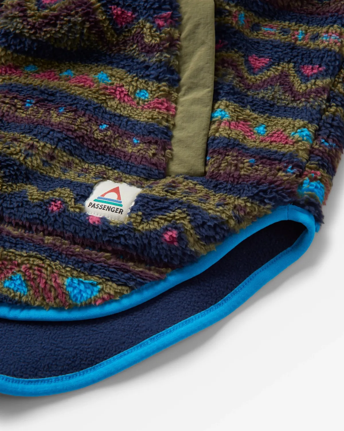 Fleece|Fleece|Passenger Beaumont Recycled Sherpa Hooded Fleece - Mountain Geo Multi MountainGeoMulti