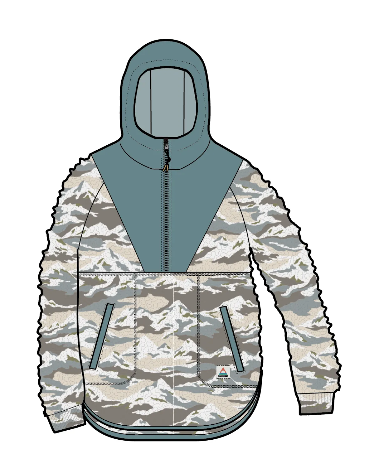 Fleece|Fleece|Passenger Beaumont Recycled Sherpa Hooded Fleece - Mount Scenic Oatmeal MountScenicOatmeal