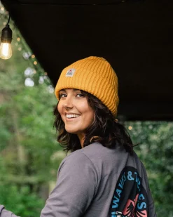 Beanies|Beanies|Passenger Beechwood Fleece Lined Recycled Beanie - Mustard Gold MustardGold