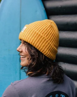Beanies|Beanies|Passenger Beechwood Fleece Lined Recycled Beanie - Mustard Gold MustardGold