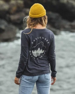 T-Shirts & Tank Tops|Tops & T-Shirts|Passenger Big Leaf Recycled Long Sleeve T-Shirt - Faded Black FadedBlack