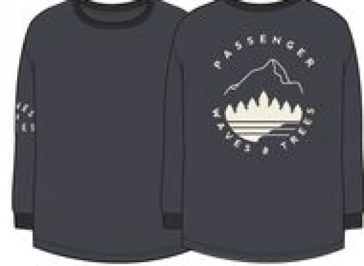 T-Shirts & Tank Tops|Tops & T-Shirts|Passenger Big Leaf Recycled Long Sleeve T-Shirt - Faded Black FadedBlack