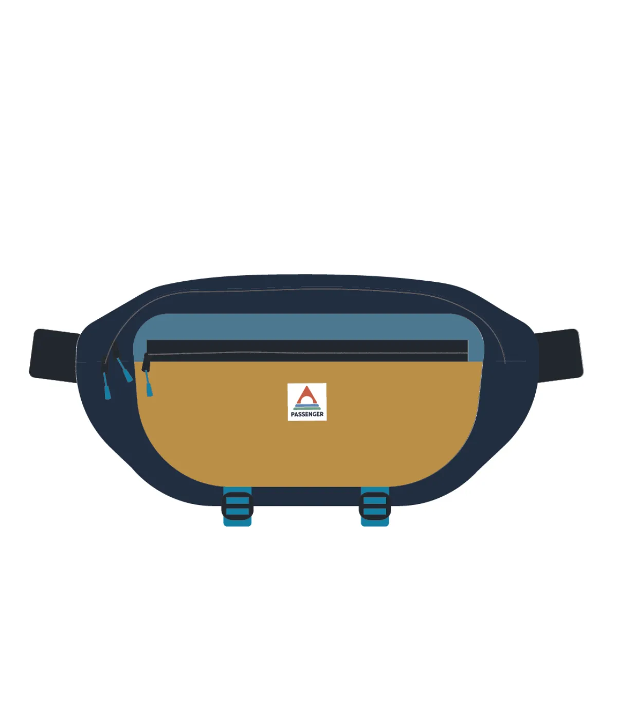 Backpacks & Bags|Hip Packs|Passenger Boondocker Recycled Hip Pack - Honey/Dark Denim/Rich Navy Honey/DarkDenim/RichNavy