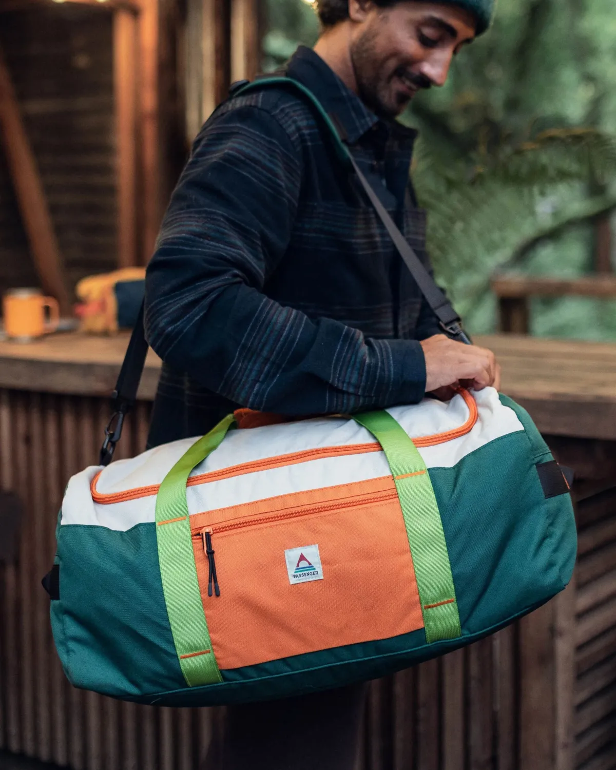 Backpacks & Bags|Duffel Bags|Passenger Boondocker Recycled 30L Duffel - Rain Forest Orange Multi RainForestOrangeMulti