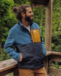 Fleece|Fleece|Passenger Born Explorer Recycled Polar-Lined Sherpa Fleece - Blue Steel BlueSteel