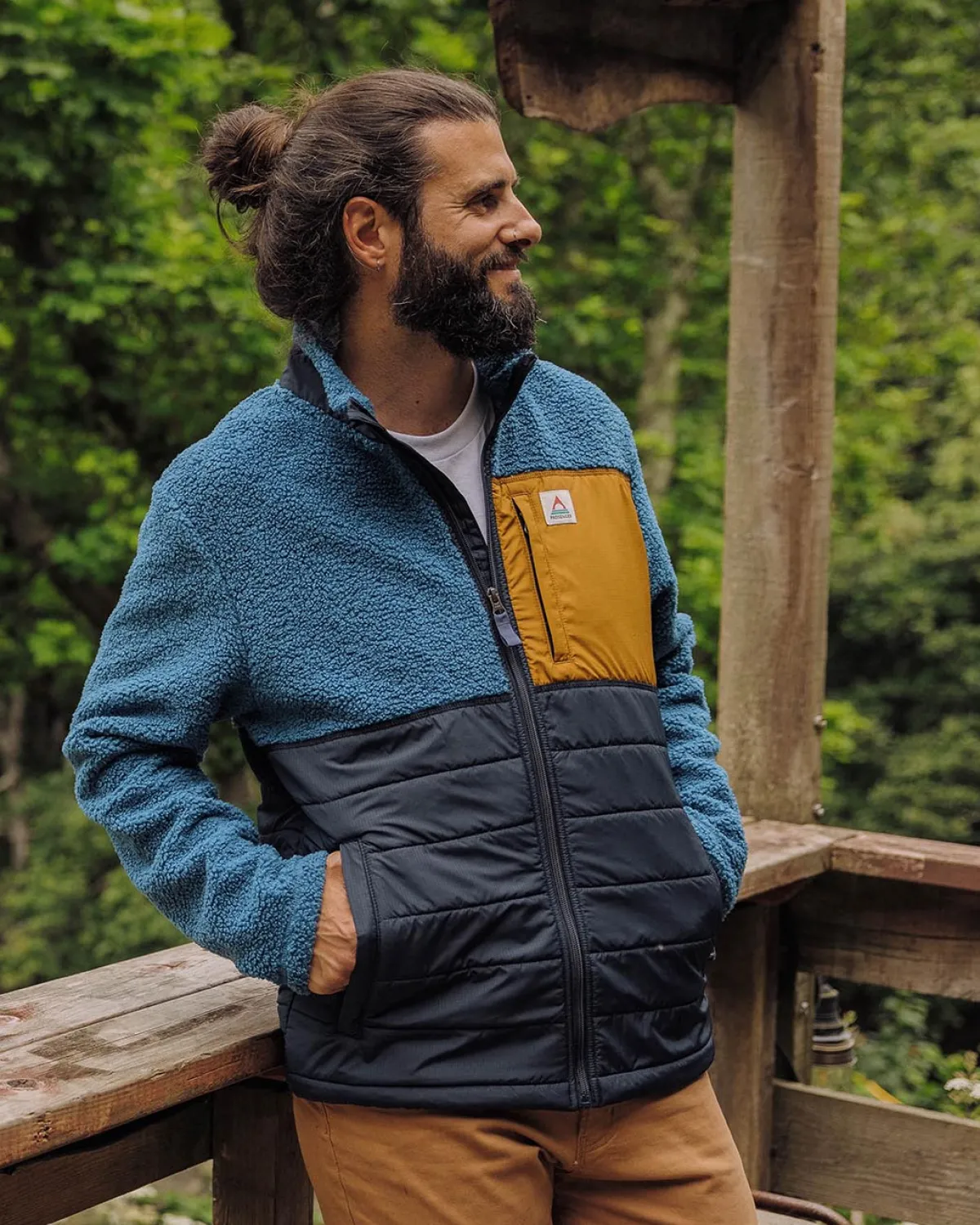 Fleece|Fleece|Passenger Born Explorer Recycled Polar-Lined Sherpa Fleece - Blue Steel BlueSteel