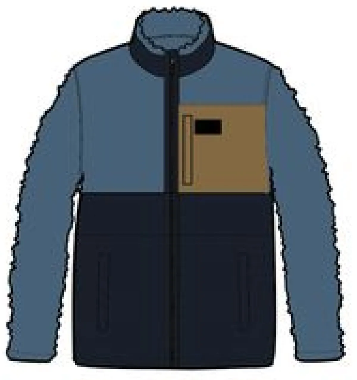 Fleece|Fleece|Passenger Born Explorer Recycled Polar-Lined Sherpa Fleece - Blue Steel BlueSteel