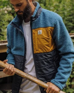 Fleece|Fleece|Passenger Born Explorer Recycled Polar-Lined Sherpa Fleece - Blue Steel BlueSteel