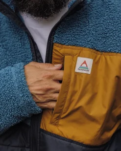 Fleece|Fleece|Passenger Born Explorer Recycled Polar-Lined Sherpa Fleece - Blue Steel BlueSteel