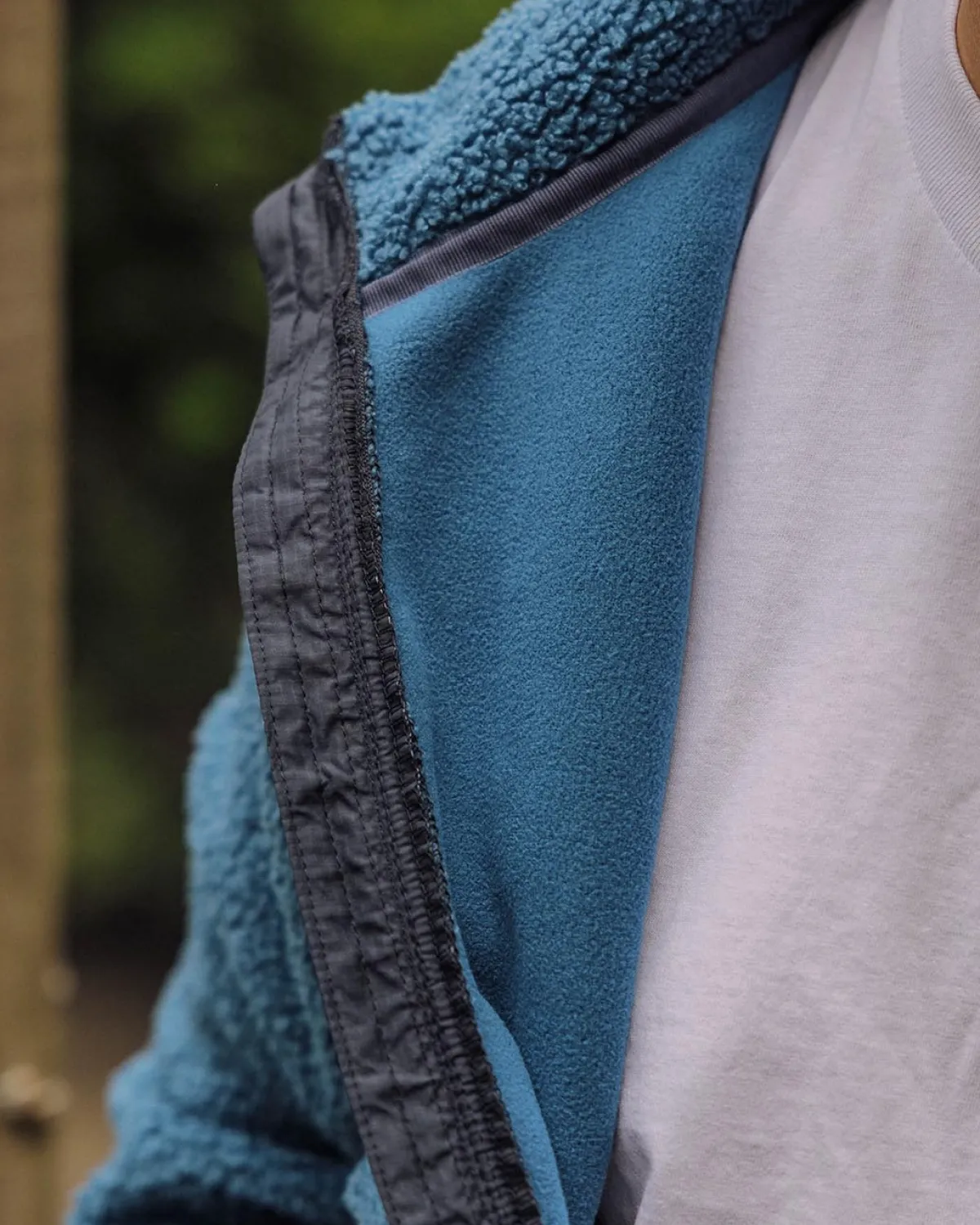 Fleece|Fleece|Passenger Born Explorer Recycled Polar-Lined Sherpa Fleece - Blue Steel BlueSteel