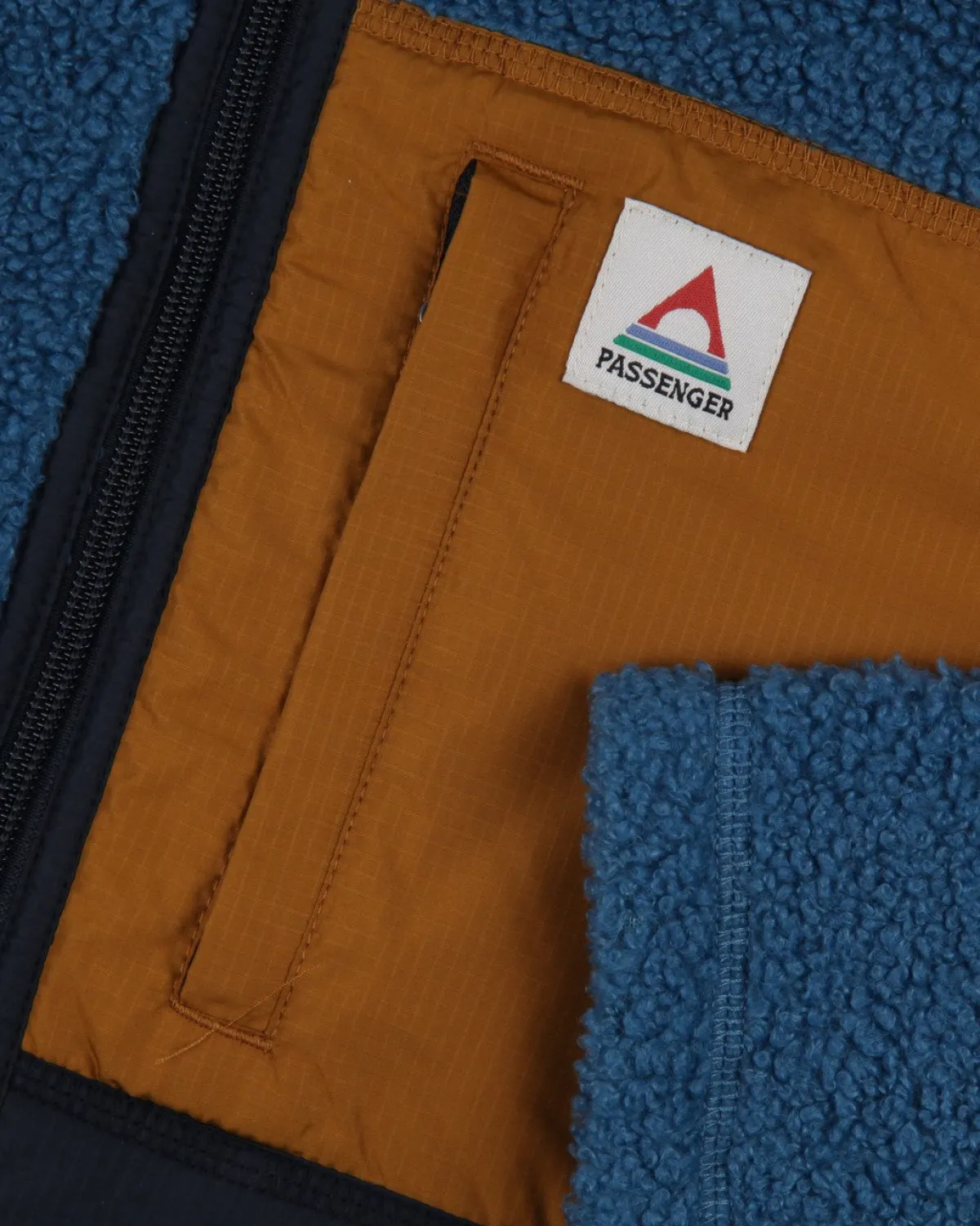 Fleece|Fleece|Passenger Born Explorer Recycled Polar-Lined Sherpa Fleece - Blue Steel BlueSteel
