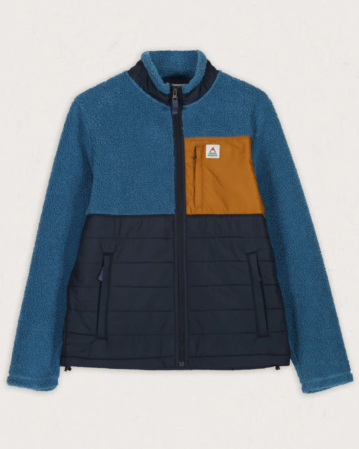 Fleece|Fleece|Passenger Born Explorer Recycled Polar-Lined Sherpa Fleece - Blue Steel BlueSteel