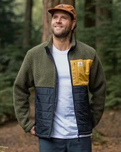 Fleece|Fleece|Passenger Born Explorer Recycled Polar-Lined Sherpa Fleece - Khaki Green KhakiGreen
