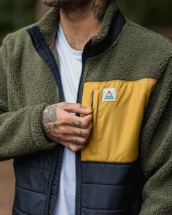 Fleece|Fleece|Passenger Born Explorer Recycled Polar-Lined Sherpa Fleece - Khaki Green KhakiGreen