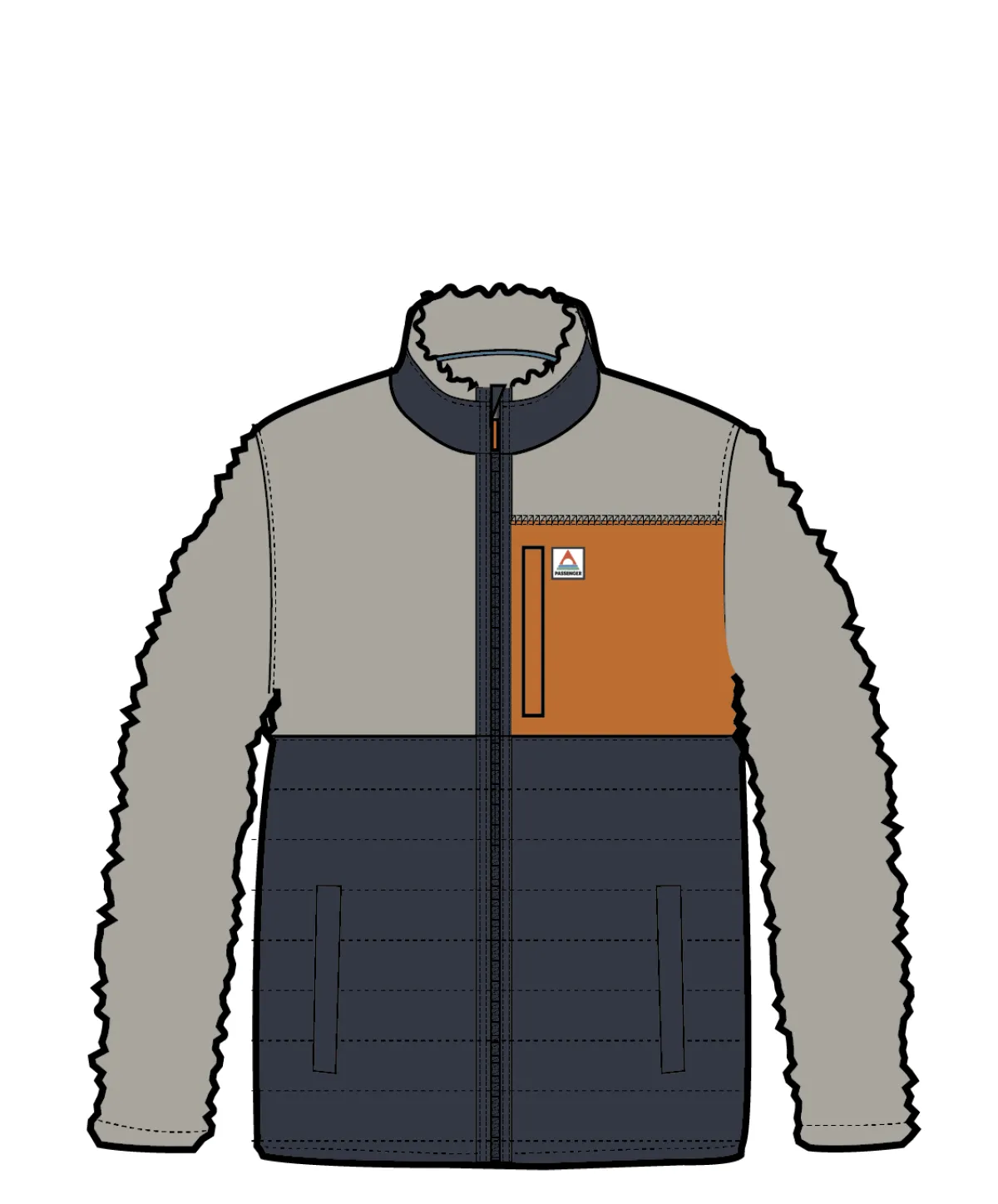 Fleece|Fleece|Passenger Born Explorer Recycled Polar-Lined Sherpa Fleece - Steel Gray SteelGray