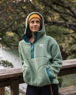Fleece|Hoodies|Passenger Calla Hooded Recycled Polar-Lined Fleece - Pistachio