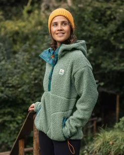 Fleece|Hoodies|Passenger Calla Hooded Recycled Polar-Lined Fleece - Pistachio