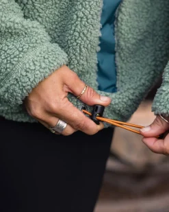 Fleece|Hoodies|Passenger Calla Hooded Recycled Polar-Lined Fleece - Pistachio