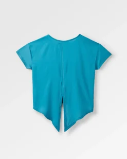 Tops|T-Shirts & Tank Tops|Passenger Chakra Tie Back Active Recycled T-Shirt - Blue Steel BlueSteel