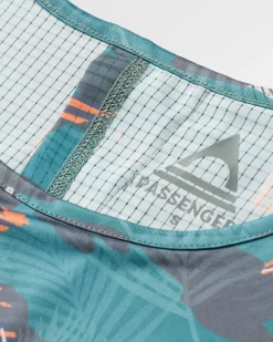 T-Shirts & Tank Tops|Tops|Passenger Chakra Tie Back Active Recycled T-Shirt - Palm Camo Deep Sea PalmCamoDeepSea