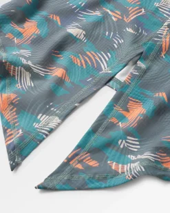 T-Shirts & Tank Tops|Tops|Passenger Chakra Tie Back Active Recycled T-Shirt - Palm Camo Deep Sea PalmCamoDeepSea