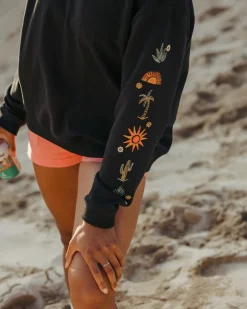 Sweatshirts|Hoodies & Sweatshirts|Passenger Chica Recycled Cotton Oversized Sweatshirt - Black