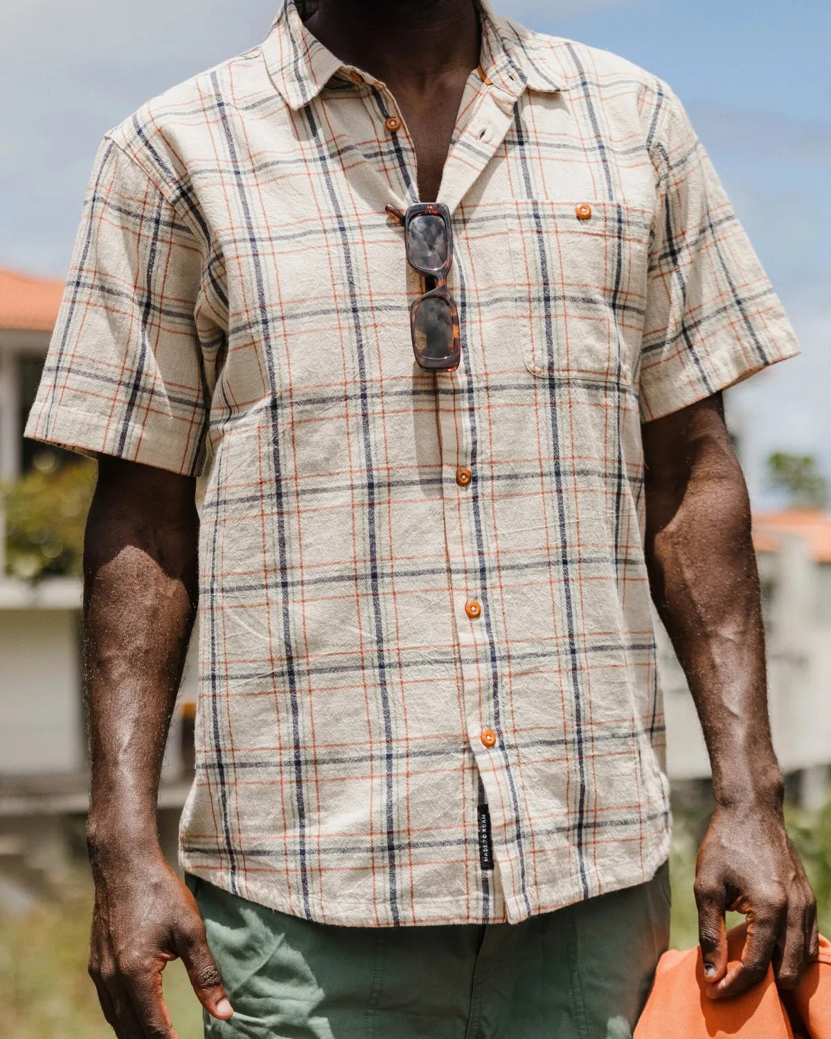 Shirts|Shirts|Passenger Chill Organic Cotton Check Long Sleeve Shirt - Birch
