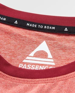 T-Shirts & Tank Tops|T-Shirts & Tank Tops|Passenger Classic Active Recycled T-Shirt - Mineral Red Marl MineralRedMarl