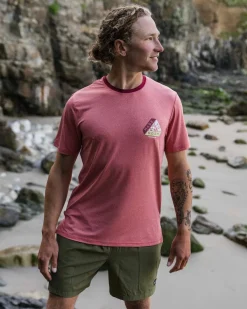 T-Shirts & Tank Tops|T-Shirts & Tank Tops|Passenger Classic Active Recycled T-Shirt - Mineral Red Marl MineralRedMarl