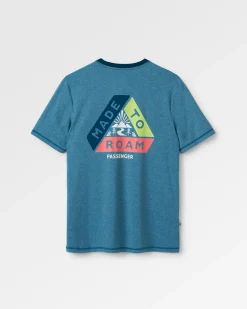 T-Shirts & Tank Tops|T-Shirts & Tank Tops|Passenger Classic Active Recycled T-Shirt - Blue Steel Marl BlueSteelMarl