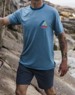 T-Shirts & Tank Tops|T-Shirts & Tank Tops|Passenger Classic Active Recycled T-Shirt - Blue Steel Marl BlueSteelMarl