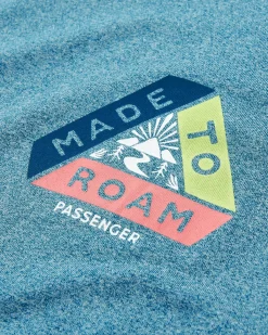 T-Shirts & Tank Tops|T-Shirts & Tank Tops|Passenger Classic Active Recycled T-Shirt - Blue Steel Marl BlueSteelMarl