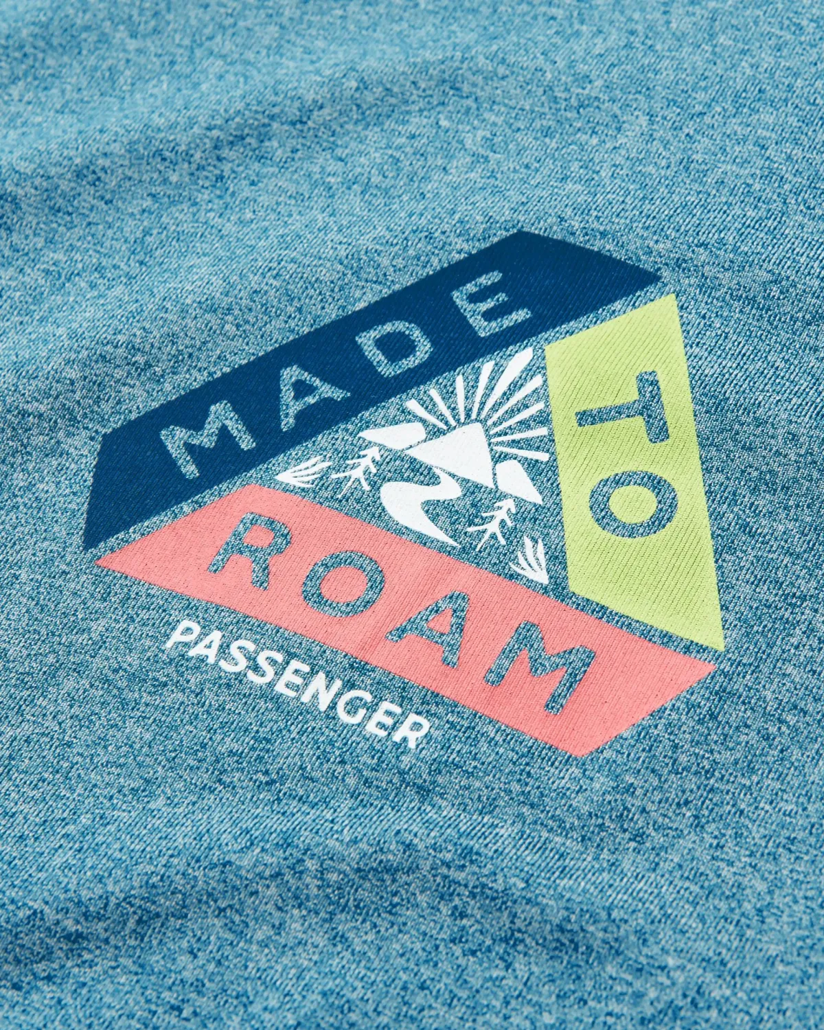T-Shirts & Tank Tops|T-Shirts & Tank Tops|Passenger Classic Active Recycled T-Shirt - Blue Steel Marl BlueSteelMarl
