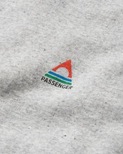 T-Shirts & Tank Tops|Passenger Classic Logo Recycled Cotton T-Shirt - Mid Gray Marl MidGrayMarl