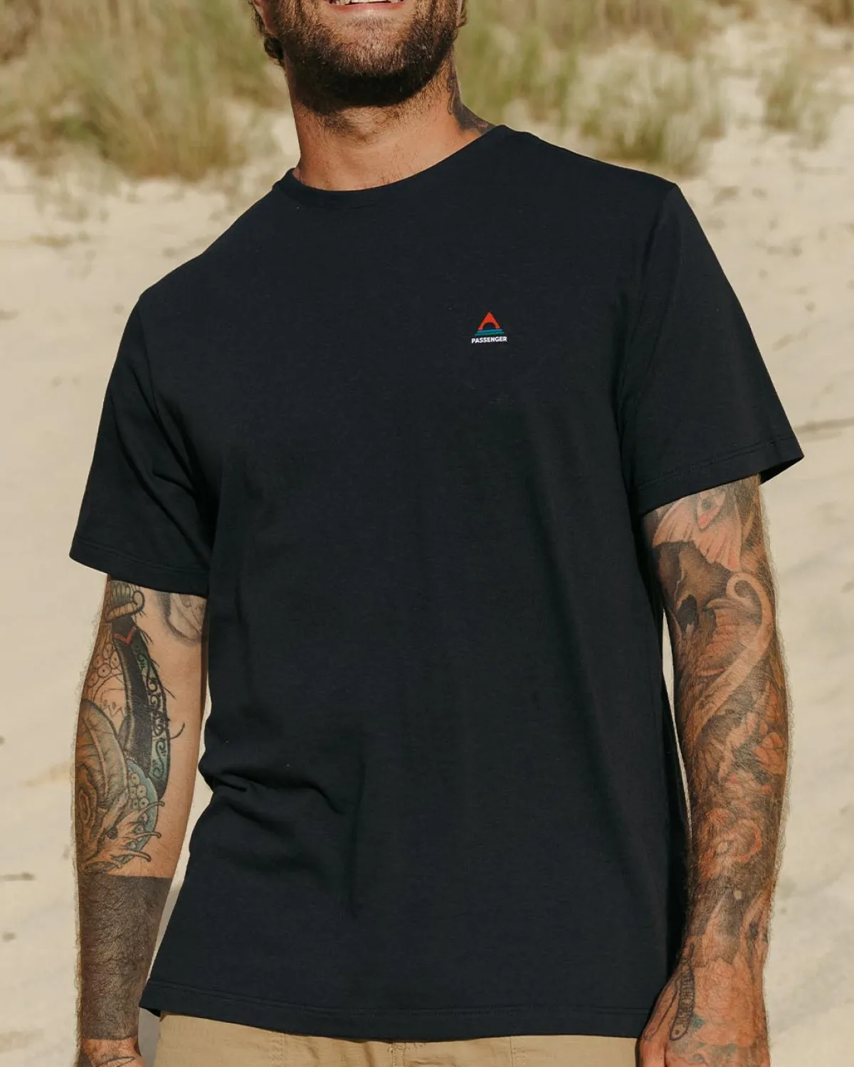 T-Shirts & Tank Tops|Passenger Classic Logo Recycled Cotton T-Shirt - Black