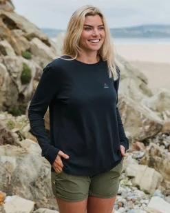T-Shirts & Tank Tops|Tops & T-Shirts|Passenger Classic Recycled Cotton Long Sleeve T-Shirt - Black