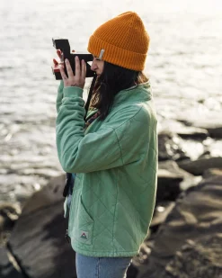 Hoodies & Sweatshirts|Passenger Clementine Quilted Full Zip - Green Spruce GreenSpruce