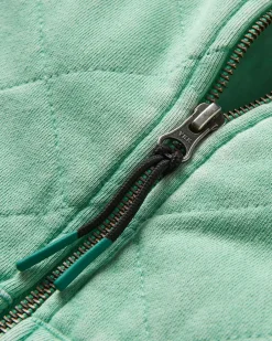 Hoodies & Sweatshirts|Passenger Clementine Quilted Full Zip - Green Spruce GreenSpruce