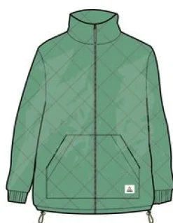 Hoodies & Sweatshirts|Passenger Clementine Quilted Full Zip - Green Spruce GreenSpruce