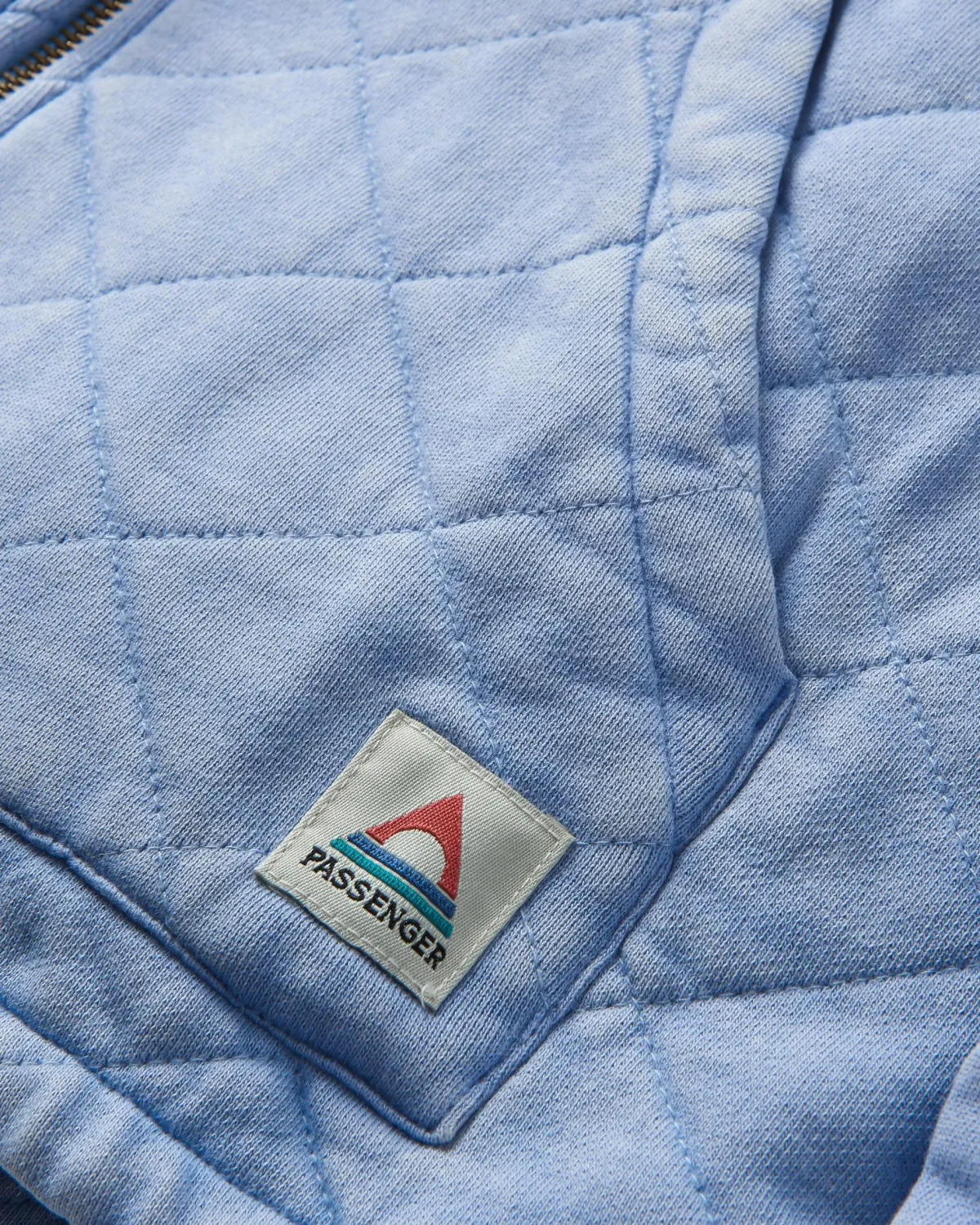 Hoodies & Sweatshirts|Passenger Clementine Quilted Full Zip - Cornflower