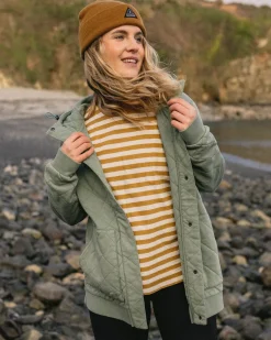 Hoodies|Hoodies & Sweatshirts|Passenger Clementine Recycled Quilted Button Up Hoodie - Pistachio