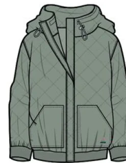 Hoodies|Hoodies & Sweatshirts|Passenger Clementine Recycled Quilted Button Up Hoodie - Pistachio